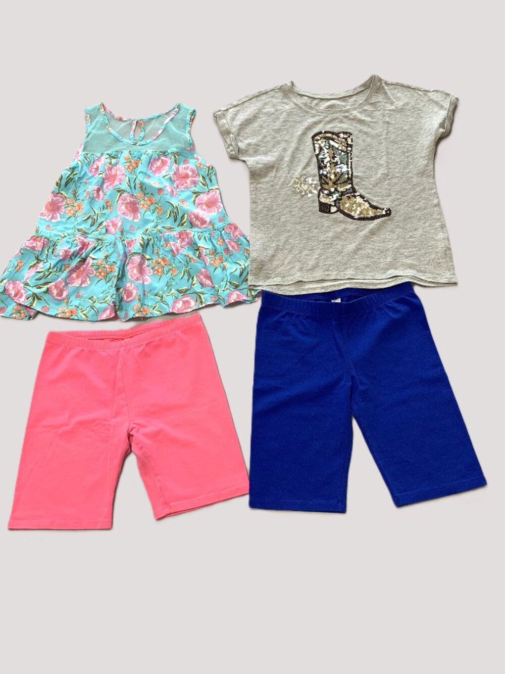 4 Piece Kids Shorts T-shirt Set Justice/Oshkosh/Children's Place Size 10/12